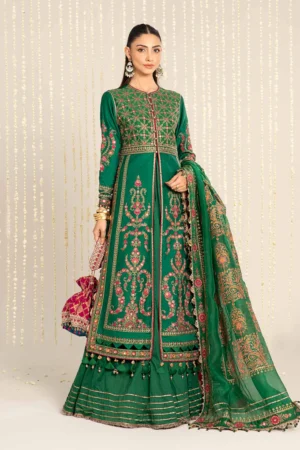 Shirt Embroidered Front Panels Embroidered Front Yoke Embroidered Yoke Patti Embroidered Front Patti I Embroidered Front Panel Patti II Embroidered Chaak & Ghera Patti I Embroidered Ghera Patti II Embroidered Sleeves Dyed Back & Front Side Panels Fabric: Cotton Satin Dupatta Block Printed Dupatta Embroidered Cotton Satin Dupatta Patti Fabric: Organza Trouser Dyed Trousers Fabric: Cotton Satin Note: Dry Clean Only Note:Actual product color may vary slightly from the image.