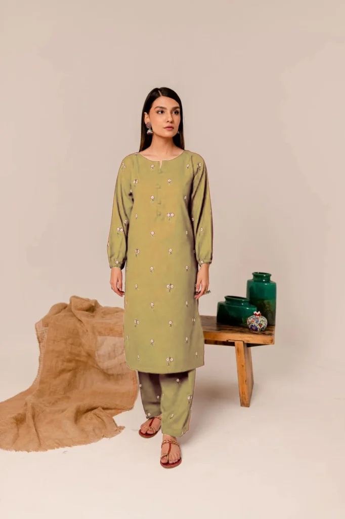 GOLD ROSE 2PC FULLY EMBROIDERED 60% OFF