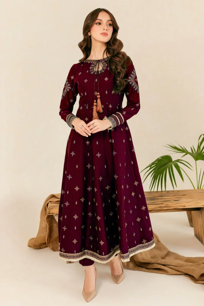 HREEM 02 PC WINTER DRESS FLAT 50% OFF